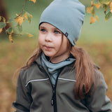 Children's hat with a tunnel scarf