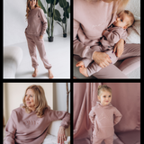 Ribbed high-waisted leggings