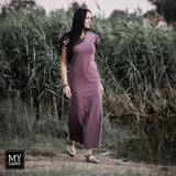 Long dress with frills