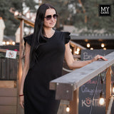 Long dress with frills