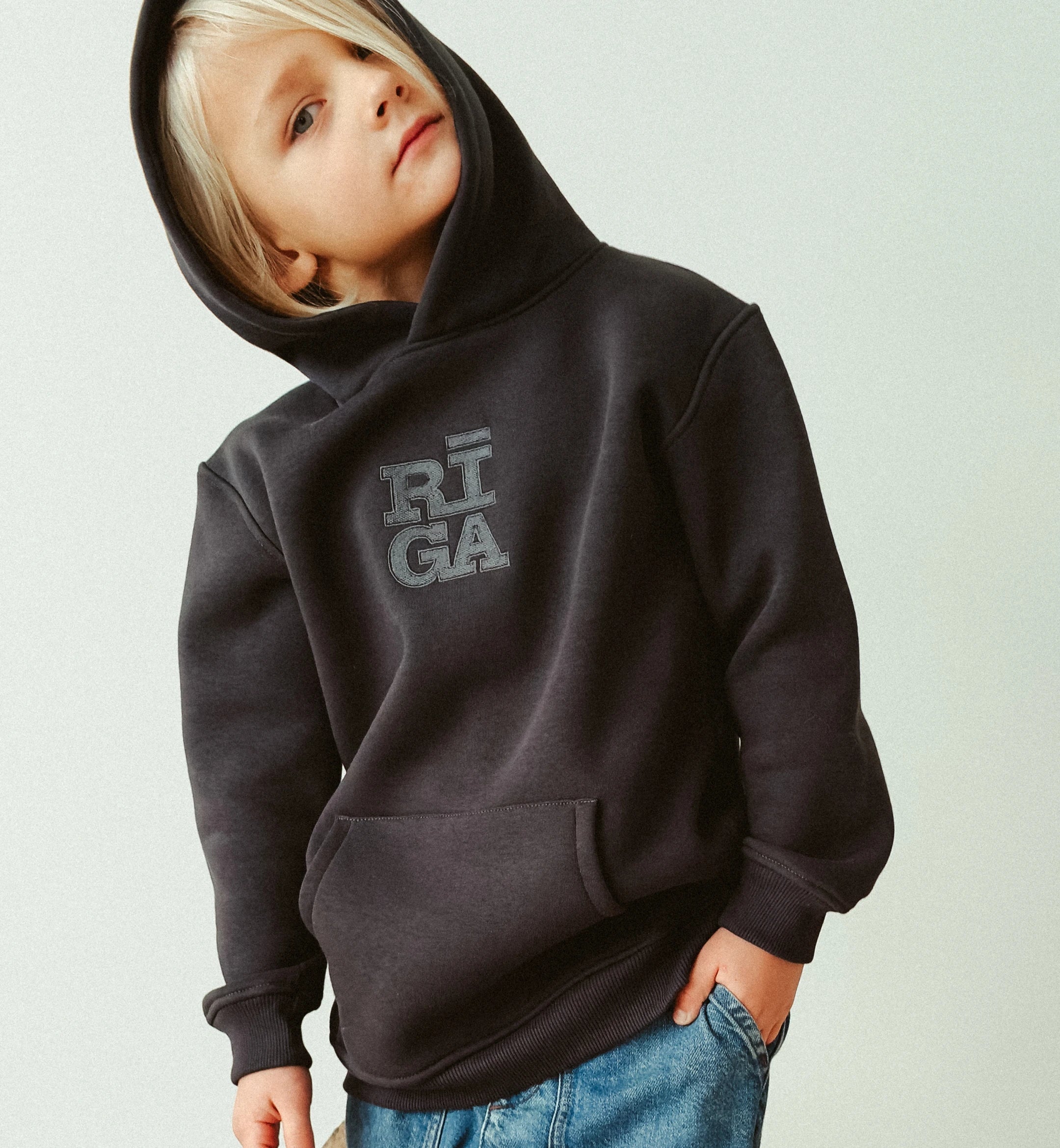 Riga Original® x MYGANG Kids Hoodie (Dark Grey)