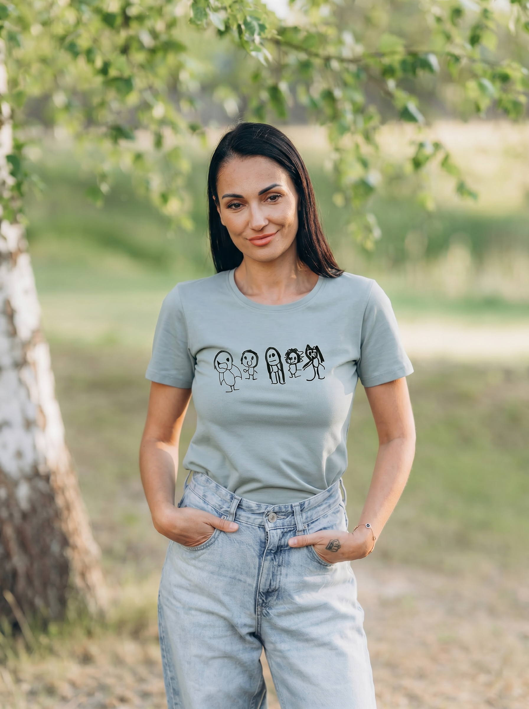 Women T-Shirt with drawing