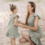 Children's dress with frills