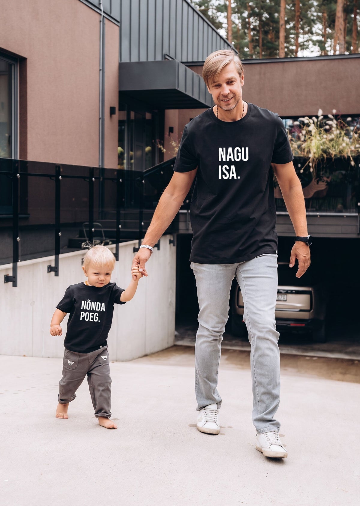 T-shirt set NAGU ISA. NÕNDA POEG.