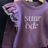 Sweatshirt dress with frills SUUR ÕDE